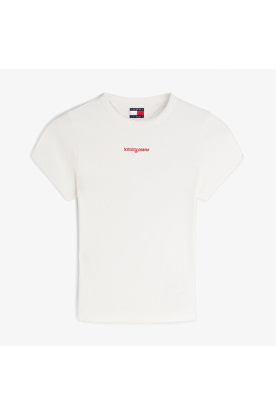 Tommy Hilfiger Slim Script Women's White T-Shirt
