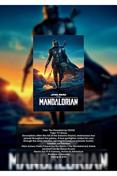 OEM Η αφίσα ονοματογραφικού γραφικού τύπου Mandalorian, Θεματικός σχεδιασμός ...