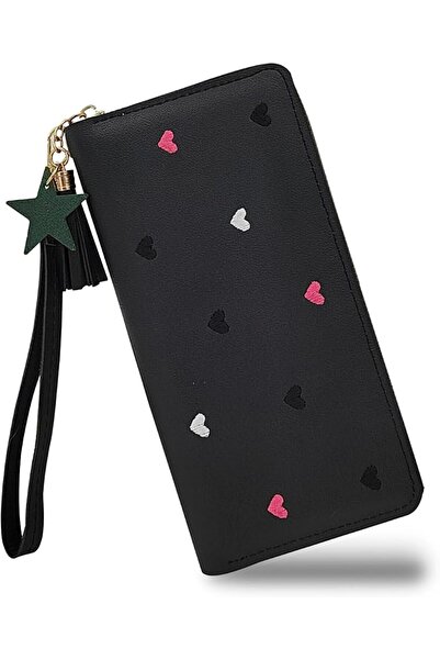 Arabest Women's PU Wristlet Wallet with Detachable Handle and Multi-Card Slots