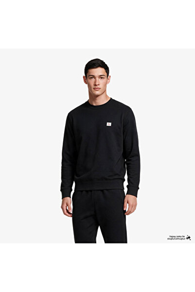 Calvin Klein CL LS 350TRRY WVN LBL CN SWTSH