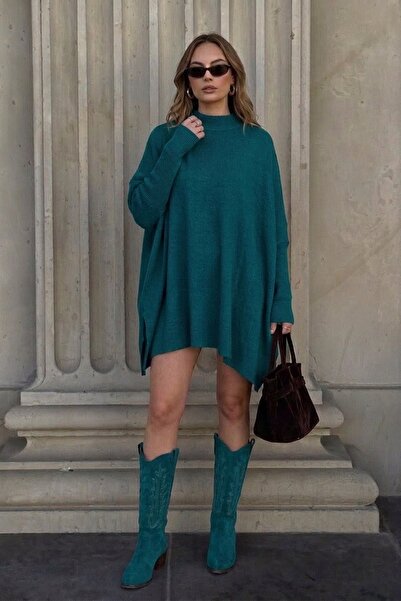 onno style women Plain Knitted Standard Poncho