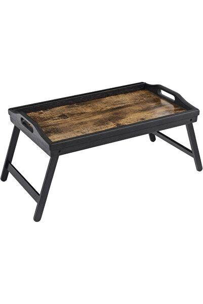 SONGMICS Suport pentru laptop și tabletă, 50x30x26 cm, Maro rustic