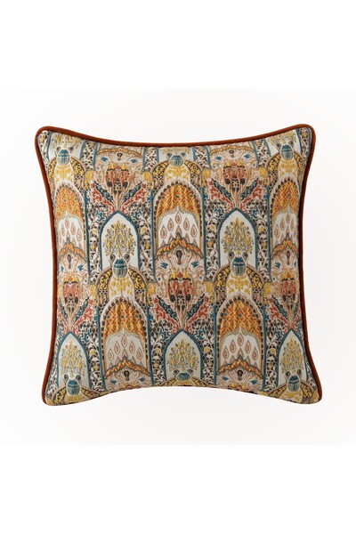 Lidoma Home "Navy & Mosaic" Etnik Desenli Kırlent Kılıfı - 45x45