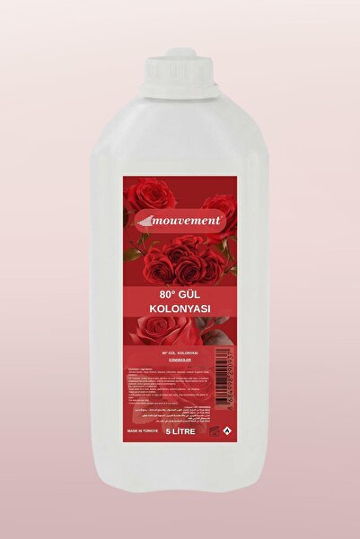 MOUVEMENT Gül Kolonya 5 Lt Bidon - Toptan / Ekonomik Boy Refill