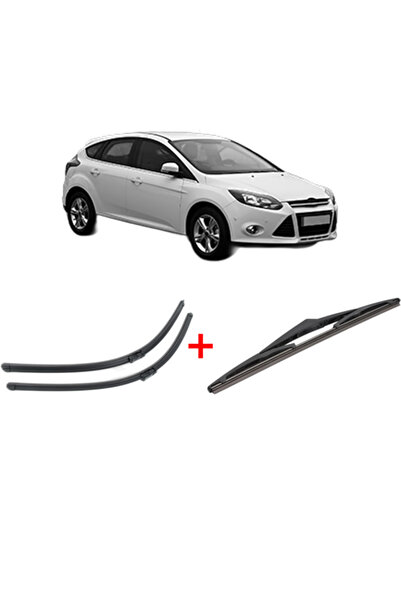 Bosch Σετ 3 υαλοκαθαριστήρων FORD FOCUS III Hatchback Van 2011 - 2020, για μπ...
