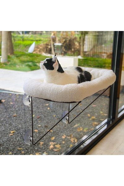 GENERAL Zacart 100% Metal Material Bottom Supported Cat Window Perch Comes wi...