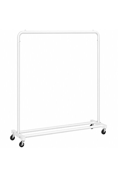 SONGMICS Suport pentru haine cu bară și raft inferior, pe roți, 110x38x142 cm...