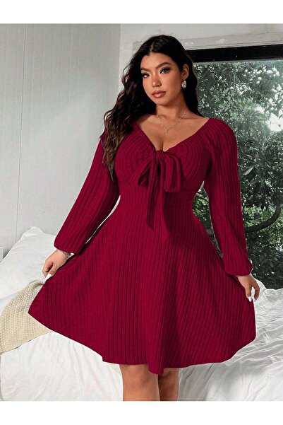 Sheya Rochie midi, bordo - 0XL