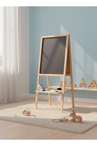 drn kids ve eğitim Çift Taraflı Ayaklı katlanabilir Yazı Tahtası. Kalem, Silg...