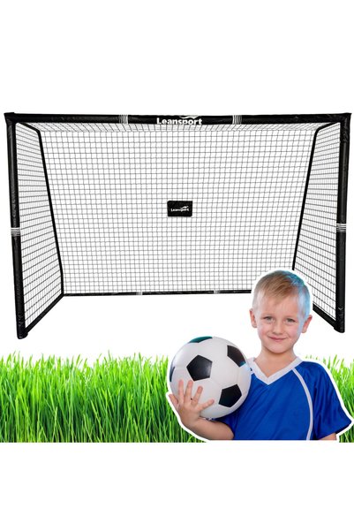 Lean Sport Poartă de fotbal portabilă pentru copii, metalică, 180x120x60cm