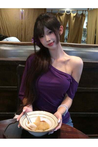 Sheya T-shirt, purple - XL