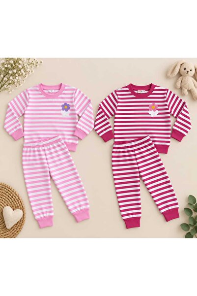 renkli diyar Girls' 2-Piece Top and Bottom Set 2-Piece Tie-Dyed Kindergarten Set