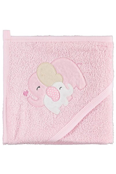 Civil Baby Elephant Printed 75X75 cm Towel - Pink