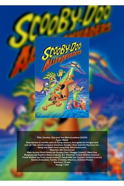OEM Poster Infografic Scooby-Doo și Invadatorii Extratereștri, Desen Animat R...