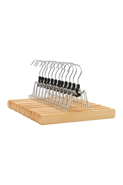Songmics Home Set de 12 umerașe pentru pantaloni, Songmics, din lemn