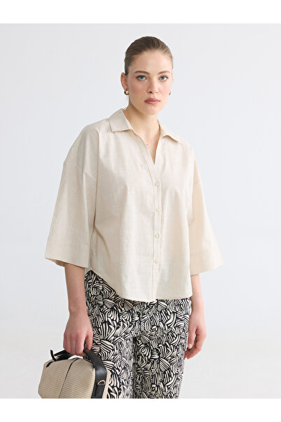 LC Waikiki Γυναικείο πουκάμισο ποπλίνας oversize