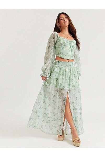 Sheya Fustă maxi, verde - L