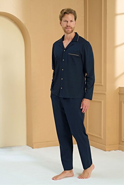 OBJE 2280 Men's Front Buttoned Pajama Bottom