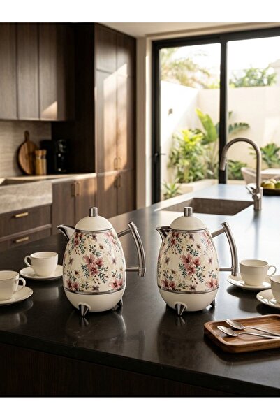 Generic Trams Steel Tea and Coffee Set 1+1 Liter Capacity Luxurious and Moder...