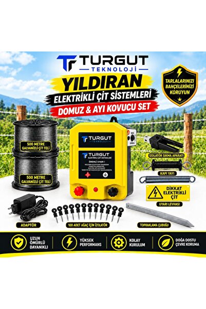 Genel Markalar SET DOMUZ AYI KOVUCU TURGUT TEKNOLOJİ YILDIRAN ELEKTRİKLİ ÇİT ...