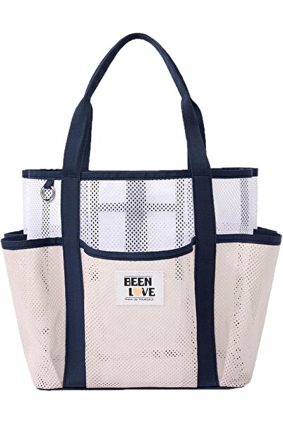 TERRIFI Mesh Beach Bag for Women, Foldable Large Capacity Tote Bag with Sandp...