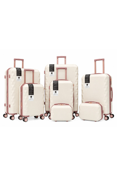 AMENAT Travel Luggage 7 Pieces Set Bridal Brocade Crush-Proof Design - Suitab...