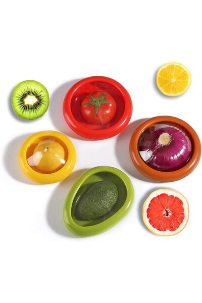 ELECDON Saver Holder Storage Containers for Fridge, Reusable Food Saver for T...