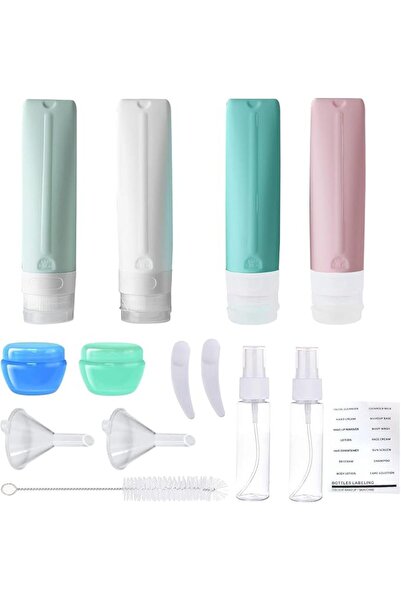 Hannea ® 14Pcs Travel Bottles for Toiletries, Leak Proof Silicone Squeeze Con...