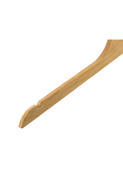 NYN Ahşap M002-Ç 38Cm Kadın-Genç Elbise, Bluz, Gömlek Askısı Natürel Renk 6 Adet