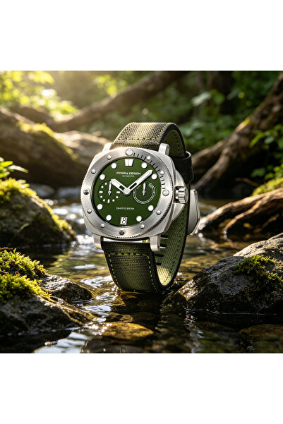 Pagani design Green disc canvas belt sports mechanical watch