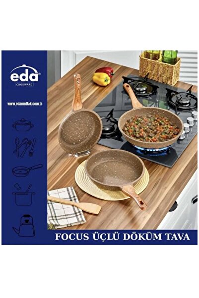 döküm granit 3lü tava seti