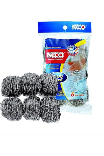 NECOMIC Niko 6Pcs Stainless Steel Scrubber Sponges Heavy Duty Durable Dish Sc...