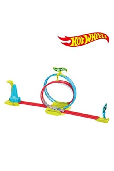 Belora Traseu de Stunt Laser Hot Wheels Neon Speeders cu 1 Mașină, și Viteză