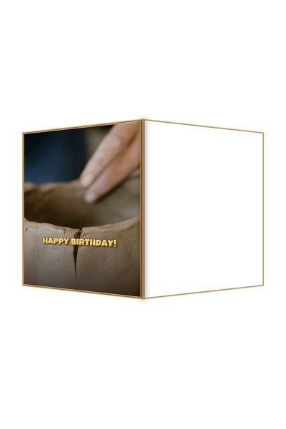 OEM Felicitare Aniversare cu tematica suprafata de ceramica crapata, 13.3x19.4cm