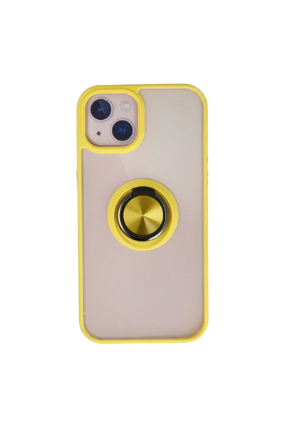 OtoTech غطاء سيليكون مونتريال بحلقة لـ Apple iPhone 15 - أصفر