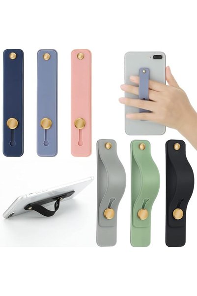 ALMEKAQUZ 6 Pieces Phone Strap Grip Holder Finger Cell Phone Grip Telescopic ...