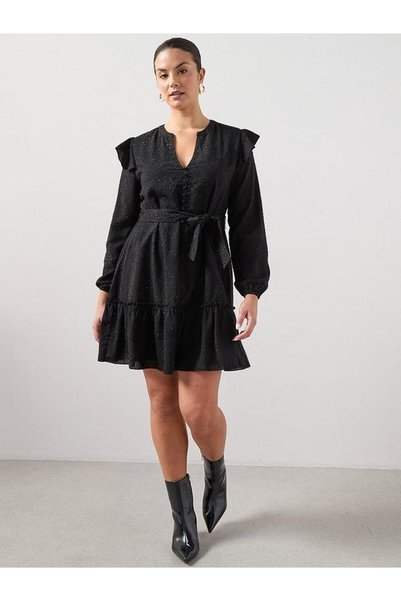Sheya Rochie mini, neagră - 3XL