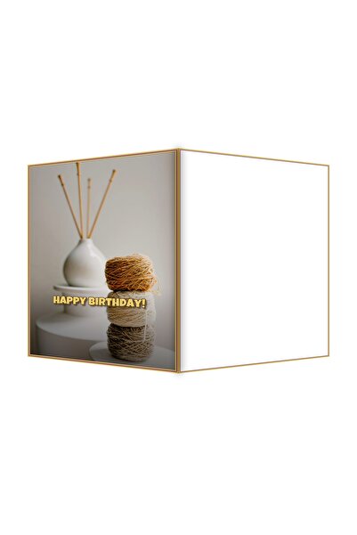 OEM Felicitare Aniversare Fire de Lână Stivuite, Design Tricotat, 13.3x19.4cm...