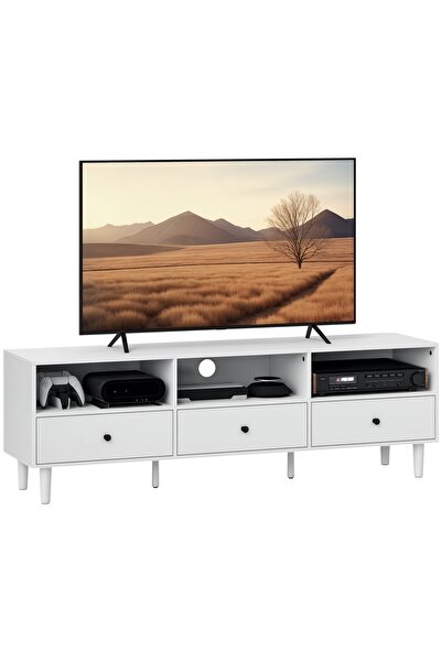 Generic Brand Comodă TV pentru ecrane de 75 de inci, 3 compartimente deschise...