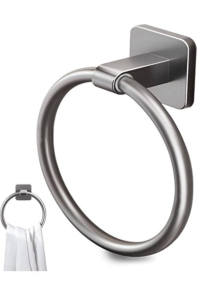 EXCEFORE No Drill Hand Towel Holder - Self Adhesive Rustproof Round Towel Rin...