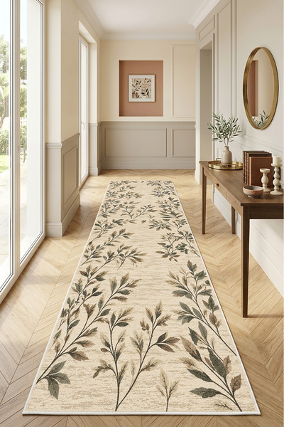 Decomia Home Dijital Kaymaz Yıkanabilir Modern Yolluk Mutfak Halısı Salon Halısı Koridor Halısı