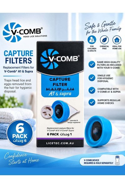 V Comb V-Comb Capture Filter A1 & Supra 6 Pack, Single-Use Replacement Filter...
