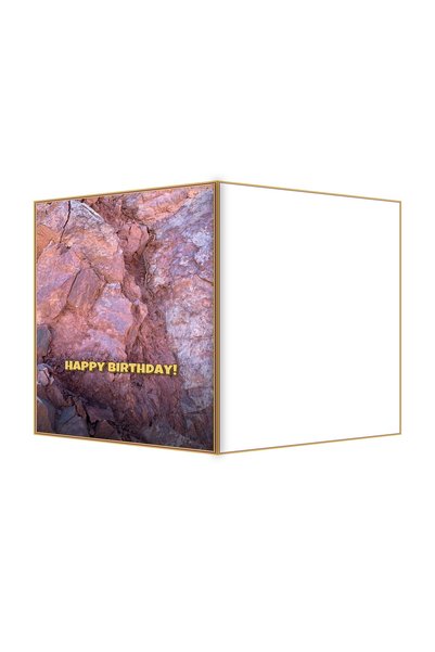 OEM Felicitare Aniversare Față de Roca Fisurată, 13.3x19.4cm Pliată