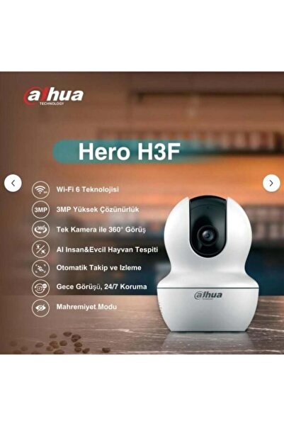 DAHUA DH-H3F Hero H3F 2K - 3MP İÇ Mekan WIFI 360DERECE Akıllı Bebek & Güvenli...