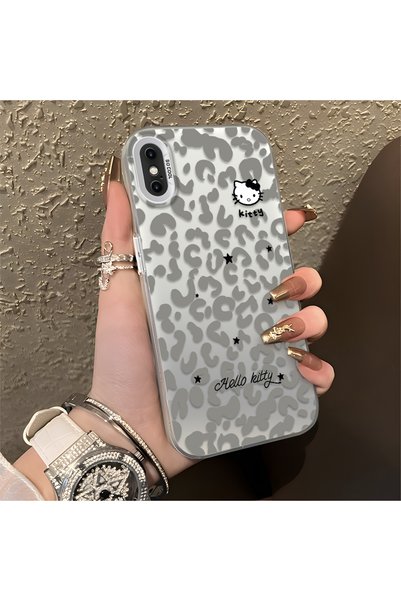 CHICASELUX حافظة هاتف متوافقة مع iPhone XS Max بنمط الفهد الرمادي، طباعة فنية...
