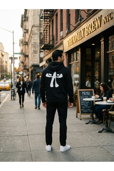 HAI COLLECTİON Unisex Graphic Back Printed 3 Thread Hooded Sweatshirt – Oversize Hoodie