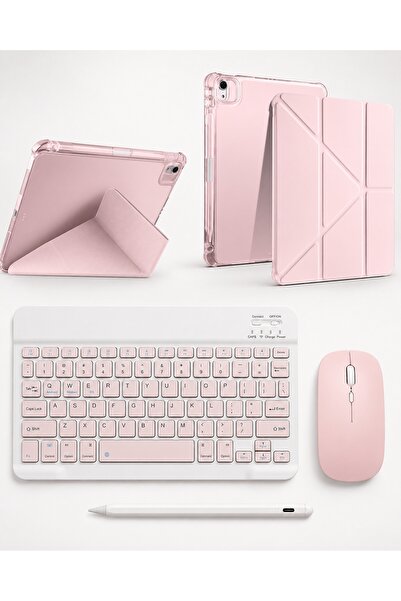 Five e Apple iPad Air 11 M2/M3/M4 ile Uyumlu Origami Combo Türkçe Klavyeli Kı...