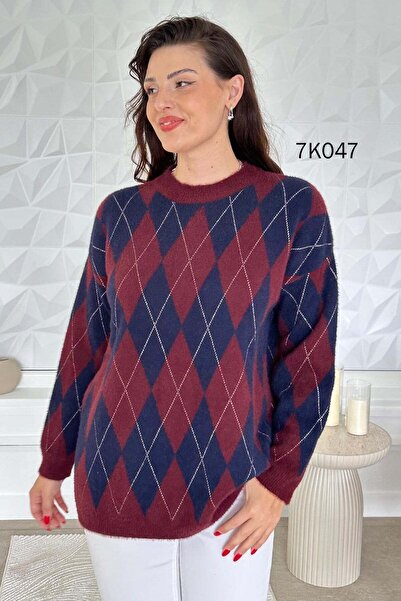 İnce Topuk Baklava Patterned Knitwear Blouse 7K047