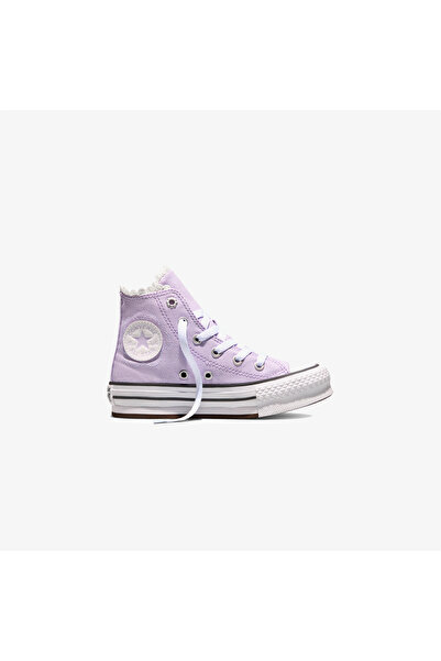 Converse Chuck Taylor All Star EVA Lift Çocuk Çiçek Desenli Mor Sneaker