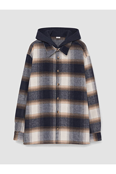 LC Waikiki I Hooded Checkered Embroidered Boys' Shirt Jacket from Freezen Store